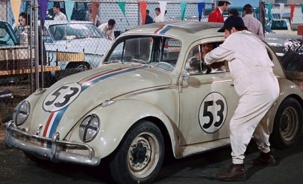 Herbie, which is a 1963 Volkswagen Beetle Model 117 Deluxe Sunroof Sedan that featured in the 1968 film The Love Bug.