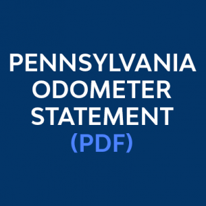 A button that takes you to view the Pennsylvania odometer statement